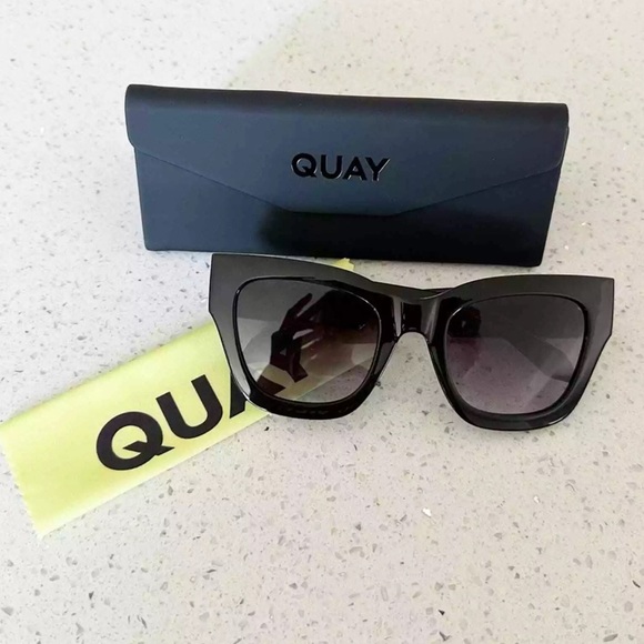 NWT Quay Australia By The Way Oversized Square Sunglasses Black - Picture 2 of 7